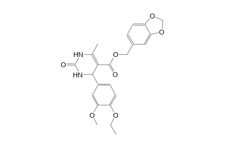 1,3-benzodioxol-5-ylmethyl 4-(4-ethoxy-3-methoxyphenyl)-6-methyl-2-oxo-1,2,3,4-tetrahydro-5-pyrimidinecarboxylate