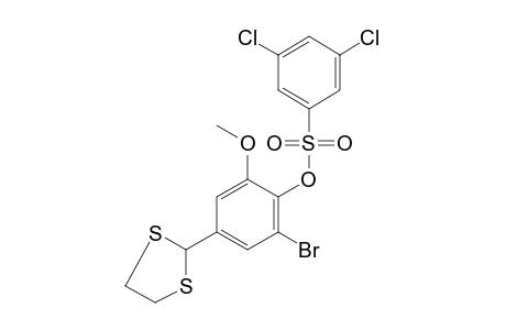 2-bromo-4-(1,3-dithiolan-2-yl)-6-methoxyphenol, 3,5-dichlorobenzenesulfonate