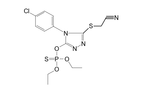 {[4-(p-chlorophenyl)-5-hydroxy-4H-1,2,4-triazol-3-yl]thio}acetonitrile, O-ester with O,O-diethyl phosphorothioate