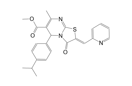 (2Z)-3-keto-7-methyl-5-p-cumenyl-2-(2-pyridylmethylene)-5H-thiazolo[3,2-a]pyrimidine-6-carboxylic acid methyl ester