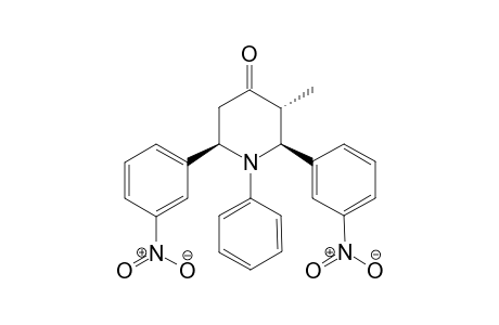 trans, cis-3-methyl-2,6-bis(3-nitrophenyl)-1-phenylpiperidin-4-one