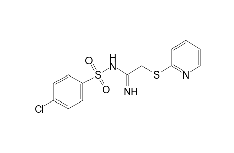 p-chloro-N-{2-[(2-pyridyl)thio]acetimidoyl}benzenesulfonamide