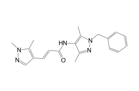 (2E)-N-(1-benzyl-3,5-dimethyl-1H-pyrazol-4-yl)-3-(1,5-dimethyl-1H-pyrazol-4-yl)-2-propenamide