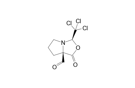 (3R,7aR)-1-Oxo-3-(trichloromethyl)-hexahydropyrrolo[1,2-c]-oxazol-7a-carbaldehyde