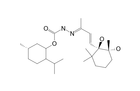 Hydrazinecarboxylic acid, [3-(1,2-dihydroxy-2,6,6-trimethylcyclohexyl)-1-methyl-2-propenylidene]-, 5-methyl-2-(1-methylethyl)cyclohexyl ester, [1R-[1.alpha.[E[E(1S*,2S*)]],2.beta.,5.alpha.]]-