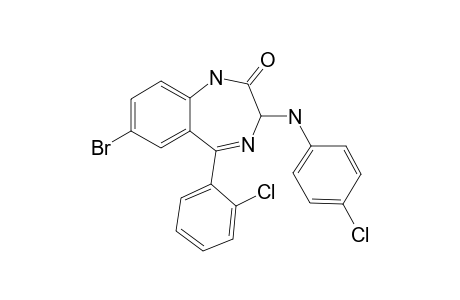 7-Bromo-5-(2-chloro-phenyl)-3-(4-chloro-phenylamino)-1,3-dihydro- benzo[E][1,4]diazepin-2-one