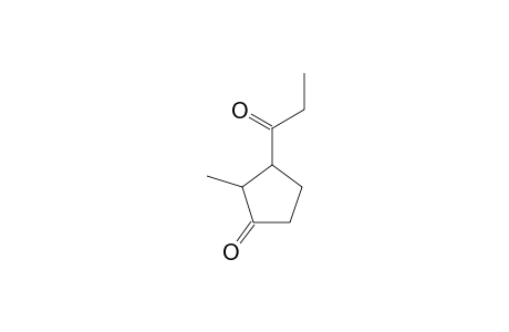 Cyclopentanone, 2-methyl-3-(1-oxopropyl)-, cis-