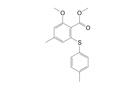 Methyl 2-methoxy-4-methyl-6-(4-methylphenylsulfanyl)-benzoate