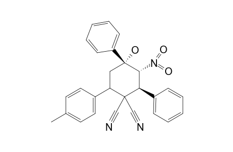 (2S,3R,4R)-4-Hydroxy-3-nitro-2,4-diphenyl-6-p-tolyl-cyclohexane-1,1-dicarbonitrile