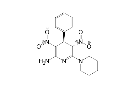 (S*,S*)-(+/-)-6-Amino-3,4-dihydro-3,5-dinitro-4-phenyl-2-piperidinopyridine