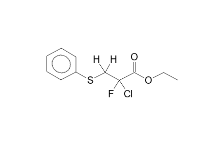 ETHYL 2-FLUORO-2-CHLORO-3-PHENYLTHIOPROPIONATE