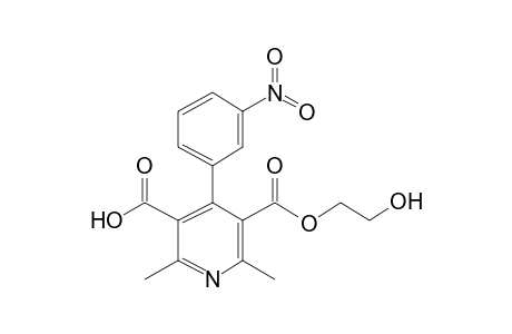 Nimodipine-M (dehydro-O-demethyl-O-dealkyl-) MS2