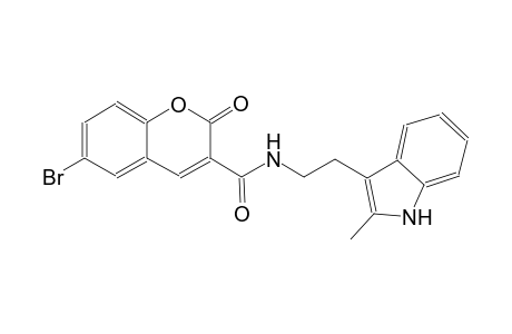 6-Bromanyl-N-[2-(2-methyl-1H-indol-3-yl)ethyl]-2-oxidanylidene-chromene-3-carboxamide