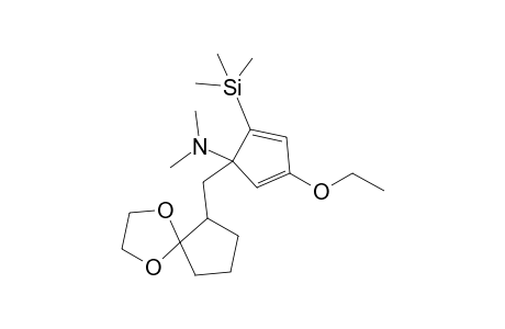 5-DIMETHYLAMINO-5-[(1',4'-DIOXASPIRO-[4.4]-NON-6'-YL)-METHYL]-3-ETHOXY-1-TRIMETHYLSILYL-1,3-CYCLOPENTADIENE;MAJOR-ISOMER
