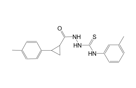 N-(3-methylphenyl)-2-{[2-(4-methylphenyl)cyclopropyl]carbonyl}hydrazinecarbothioamide