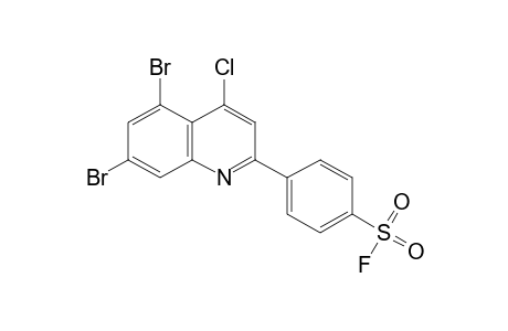 p-(4-chloro-5,7-dibromo-2-quinolyl)benzenesulfonyl fluoride