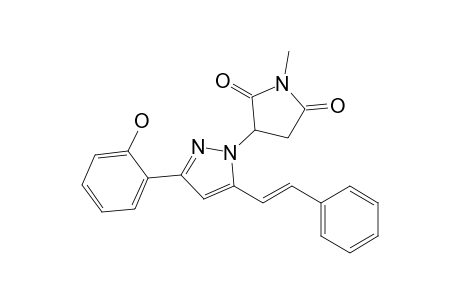 1-(1'-Methyl-2',5'-dioxo-3'-pyrrolidinyl)-5-styryl-3-(2"-hydroxyphenyl)-pyrazole