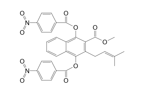 3-(3-Methylbut-2-enyl)-1,4-bis(4-nitrobenzoyloxy)naphthalene-2-carboxylic acid, methyl ester