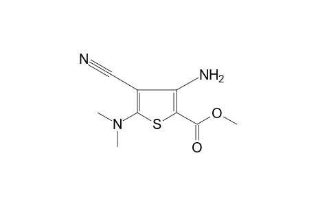 3-amino-4-cyano-5-(dimethylamino)-2-thiophenecarboxylic acid, methyl ester