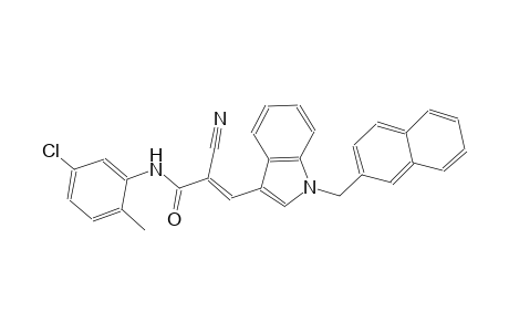 (2E)-N-(5-chloro-2-methylphenyl)-2-cyano-3-[1-(2-naphthylmethyl)-1H-indol-3-yl]-2-propenamide