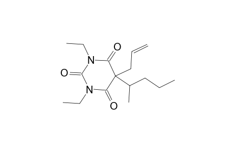 2,4,6(1H,3H,5H)-Pyrimidinetrione, 1,3-diethyl-5-(1-methylbutyl)-5-(2-propenyl)-