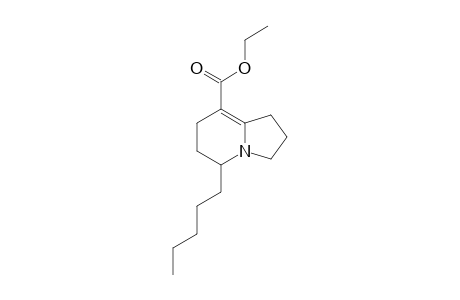 5-Amyl-1,2,3,5,6,7-hexahydroindolizine-8-carboxylic acid ethyl ester