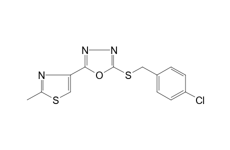 2-[(p-chlorobenzyl)thio]-5-(2-methyl-4-thiazolyl)-1,3,4-oxadiazole