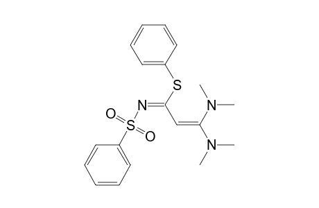 2-Propenimidothioic acid, 3,3-bis(dimethylamino)-N-(phenylsulfonyl)-, phenyl ester