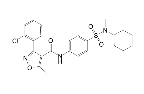 3-(2-chlorophenyl)-N-(4-{[cyclohexyl(methyl)amino]sulfonyl}phenyl)-5-methyl-4-isoxazolecarboxamide