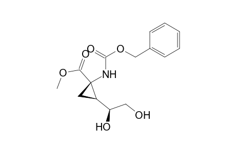 Methyl (1S,2R,1'S)-(-)-1-N-benzyloxycarbonylamino-2-(1',2'-dihydroxyethyl)cyclopropanecarboxylate