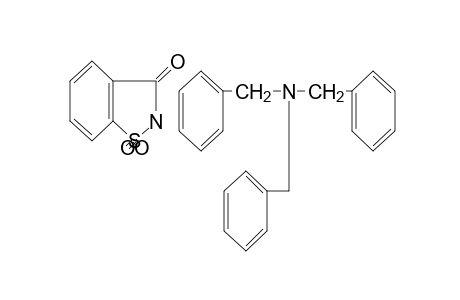 1,2-benzisothiazolin-3-one, 1,1-dioxide, compound with tribenzylamine(1:1)