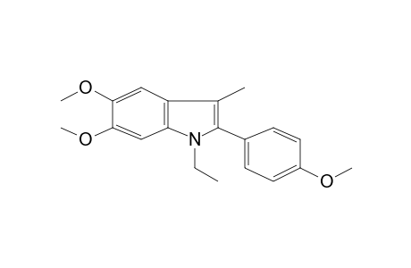 1H-Indole, N-ethyl-5,6-dimethoxy-3-methyl-2-(4'-methoxyphenyl)-