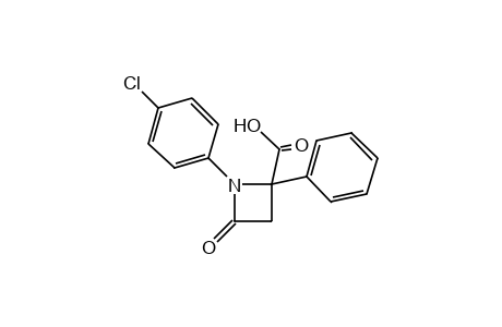 1-(p-chlorophenyl)-4-oxo-2-phenyl-2-azetidinecarboxylic acid
