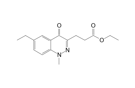 1,4-dihydro-6-ethyl-1-methyl-4-oxo-3-cinnolinepropionic acid, ethyl ester