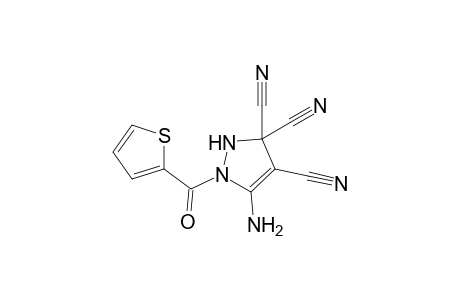 5-Amino-1-(thiophene-2-carbonyl)-1H-pyrazole-3,3,4-(2H)-tricarbonitrile