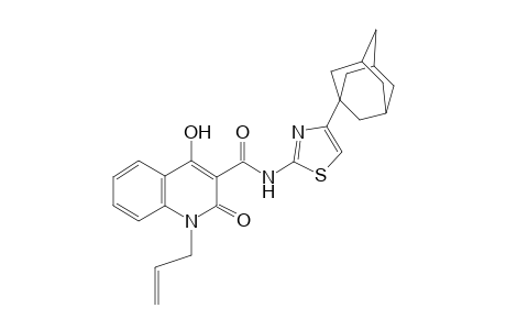 1-Allyl-4-hydroxy-2-oxo-1,2-dihydro-quinoline-3-carboxylic acid (4-adamantan-1-yl-thiazol-2-yl)-amide