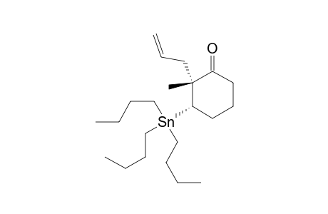 trans-2-Allyl-2-methyl-3-tributylstannylcyclohexanone