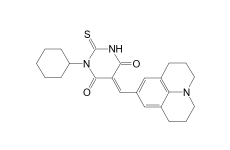 (5E)-1-cyclohexyl-5-(2,3,6,7-tetrahydro-1H,5H-pyrido[3,2,1-ij]quinolin-9-ylmethylene)-2-thioxodihydro-4,6(1H,5H)-pyrimidinedione