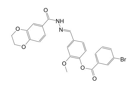 1,4-benzodioxin-6-carboxylic acid, 2,3-dihydro-, 2-[(E)-[4-[(3-bromobenzoyl)oxy]-3-methoxyphenyl]methylidene]hydrazide