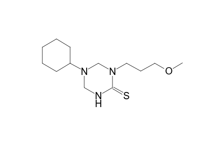 5-cyclohexyl-1-(3-methoxypropyl)tetrahydro-1,3,5-triazine-2(1H)-thione