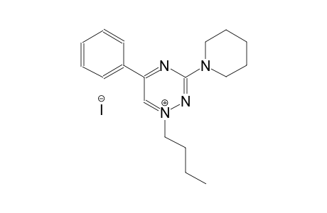 1-butyl-5-phenyl-3-(1-piperidinyl)-1,2,4-triazin-1-ium iodide