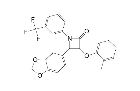 2-azetidinone, 4-(1,3-benzodioxol-5-yl)-3-(2-methylphenoxy)-1-[3-(trifluoromethyl)phenyl]-