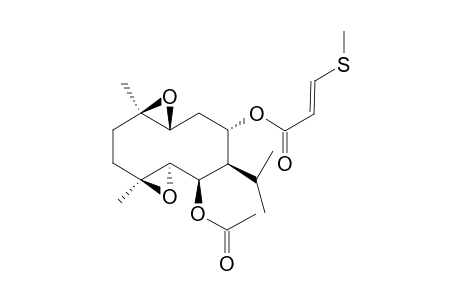 (E)-3-Methylsulfanyl-acrylic acid (1S,4R,6R,8S,9R,10R,11R)-10-acetoxy-9-isopropyl-1,4-dimethyl-5,12-dioxa -tricyclo[9.1.0.0*4,6*]dodec-8-yl ester