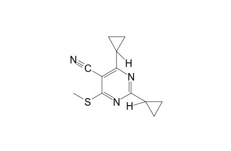 2,4-dicyclopropyl-6-(methylthio)-5-pyrimidinecarbonitrile