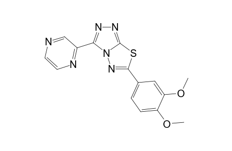 6-(3,4-dimethoxyphenyl)-3-(2-pyrazinyl)[1,2,4]triazolo[3,4-b][1,3,4]thiadiazole