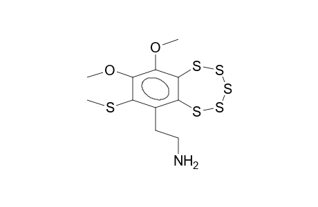 6-BENZOPENTATHIEPINEETHANAMINE, 8,9-DIMETHOXY-7-(METHYLTHIO)-TRIFLUOROACETATE