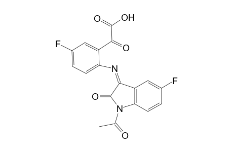 {2-[1-Acetyl-5-fluoro-2-oxo-1,2-dihydro-indol-(3Z)-ylideneamino]-5-fluoro-phenyl}-oxo-acetic acid