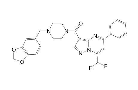 3-{[4-(1,3-benzodioxol-5-ylmethyl)-1-piperazinyl]carbonyl}-7-(difluoromethyl)-5-phenylpyrazolo[1,5-a]pyrimidine