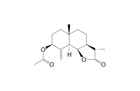 5-alpha-H,11-beta-H-EUDESM-4(15)-EN-12,6-beta-OLIDE,3-beta-ACETOXY