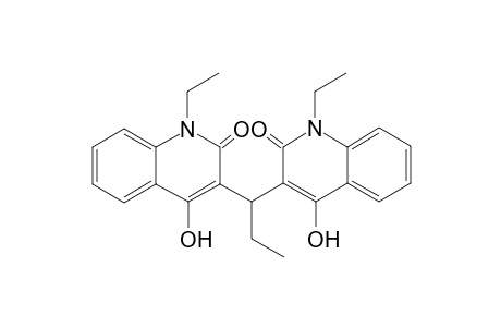 1,1'-Diethy-4,4'-dihydroxy-3,3'-(propanee-1,1-diyl)diquinolin-2(1H)-one